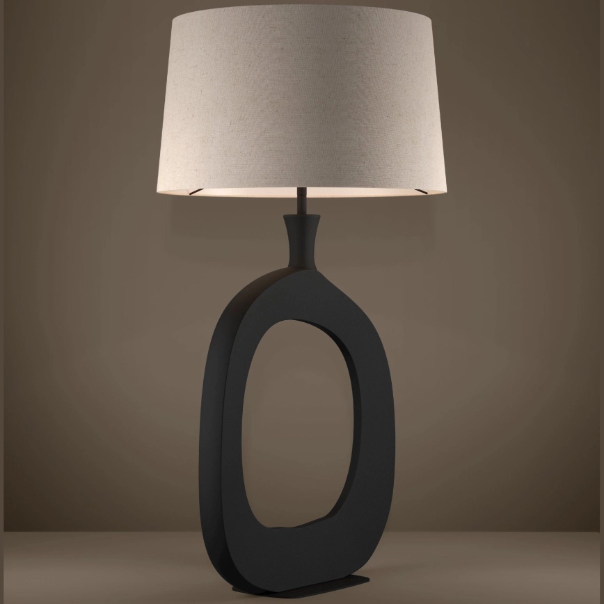 Eglo – Bordslampa 1xE27/60W/230V 88 cm svart/grädde