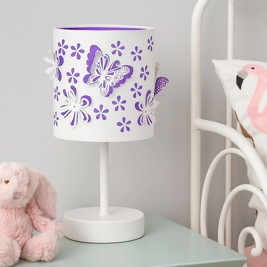 ONLI – Lampa för barn TITILLA 1xE14/6W/230V 22 cm lila/vit
