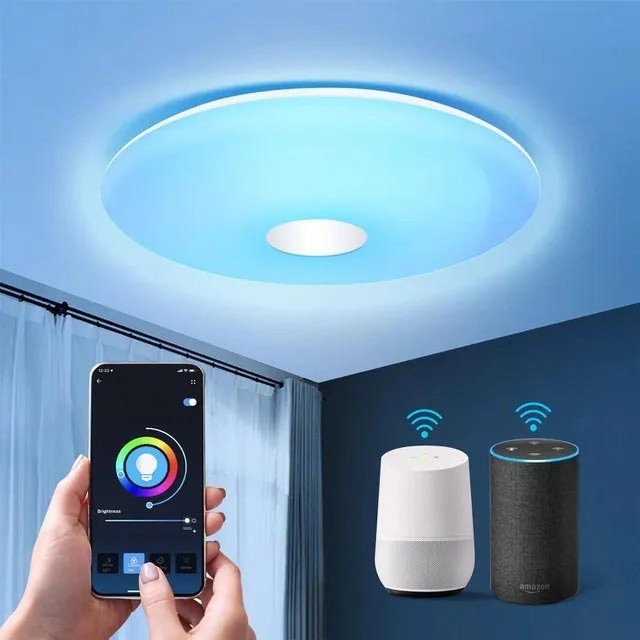 Aigostar – LED RGBW dimbar taklampa 18W/230V Ø 34 cm Wi-Fi