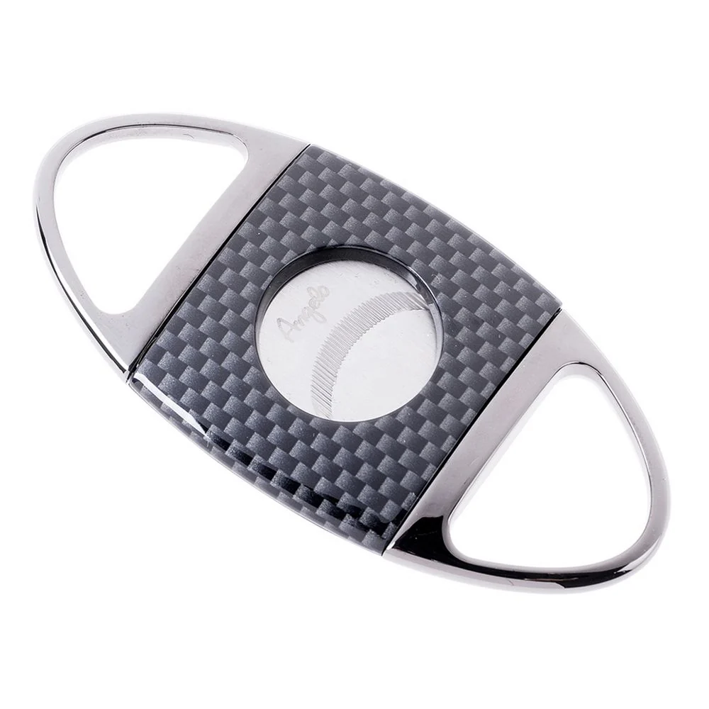 Angelo Cigar Cutter Black Water Carbon Optic – Ring 60