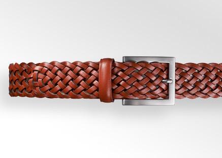 Bälte Business Weave 80-90 cm Cognac Brun