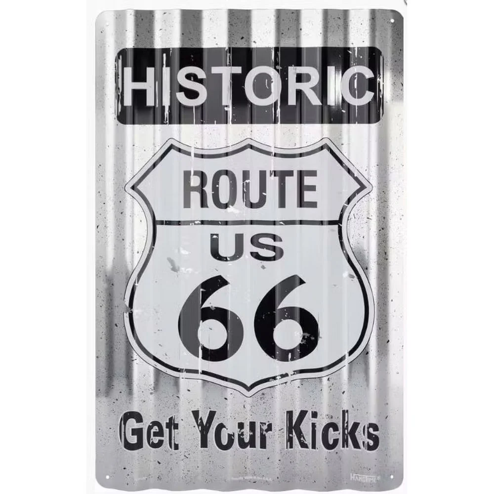 Retroworld Metal Pillow Historic Route 66 – 30 x 45 cm