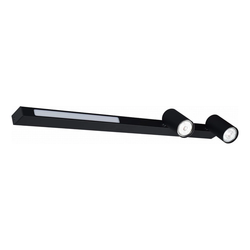 Zuma Line – LED Väggspotlight 2xGU10/5W/230V + LED/8W svart