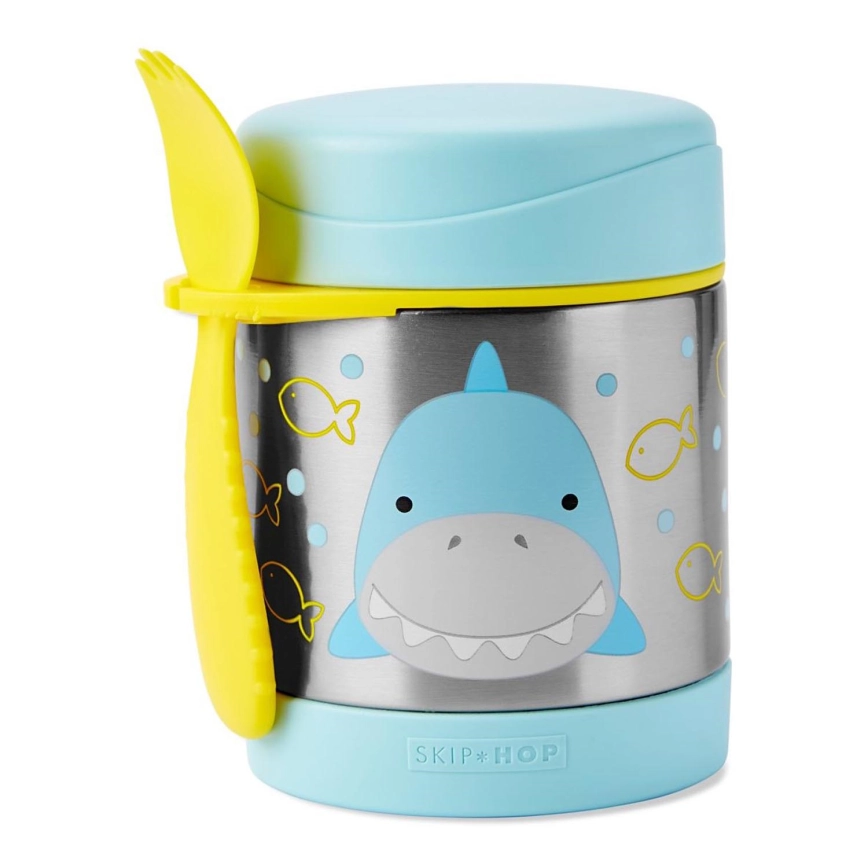 Skip Hop – Mattermos med sked/gaffel ZOO 325 ml haj