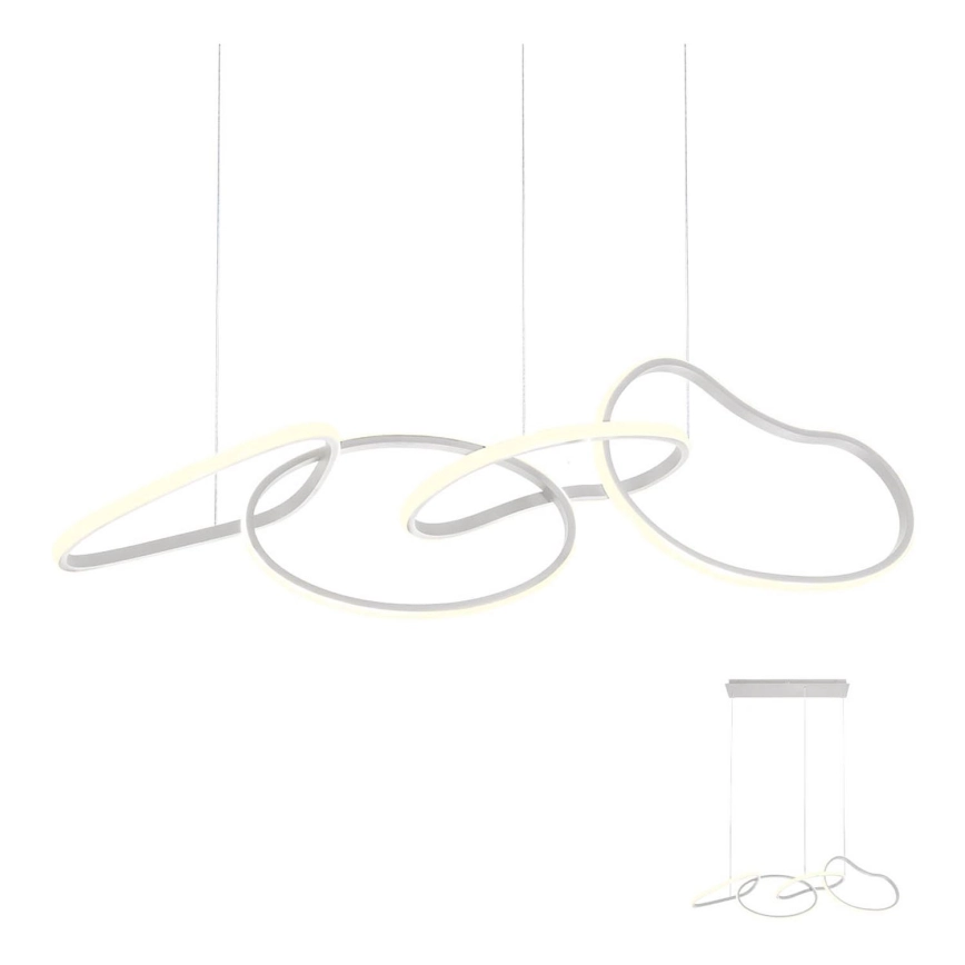 Redo 01-2594 – Dimmbar LED-ljuskrona på vajer BIAS LED/87,4W/230V 3000K CRI 90 vit