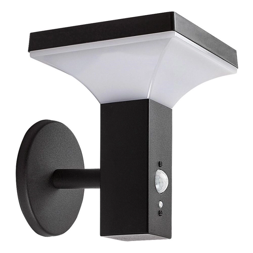 Rabalux – LED solcellsvägglampa med sensor LED/4W/230V IP44 svart 2200 mAh