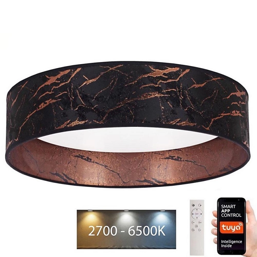 Brilagi – LED dimbar taklampa VELVET SMART LED/24W/230V Ø 45 cm 2700-6500K Wi-Fi Tuya svart/koppar + fjärrkontroll