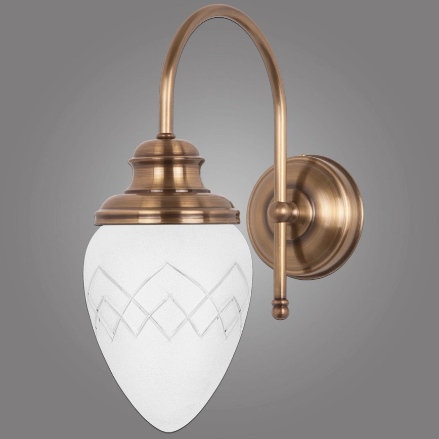 Kemar RI/K/1/M – Vägglampa RINAMA 1xE27/60W/230V mässing