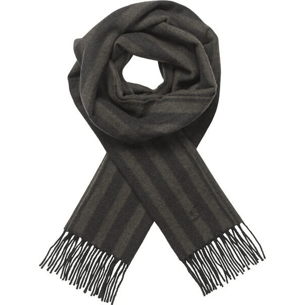 MJM -halsduk Bryan Wool Brown/Navy – 100% ull