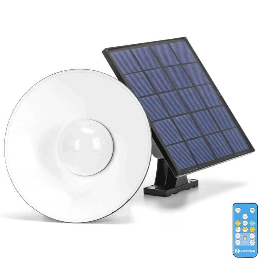 Aigostar – LED dimbar solarlampa på kabel LED/3,2V 3000K/4000K/6500K 5000 mAh IP65 + fjärrkontroll