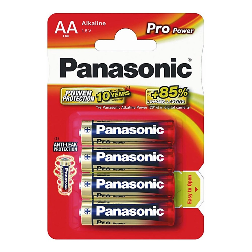 Panasonic LR6 PPG – 4st alkaliska batterier AA Pro Power 1.5V