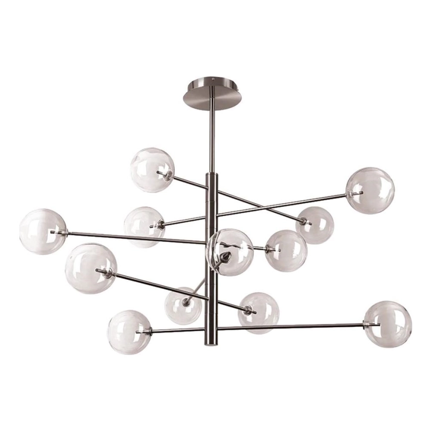 Ideal Lux – LED pendelljuskrona EQUINOXE 12xG4/2W/230V diameter 128,1 cm skinande krom/rökig