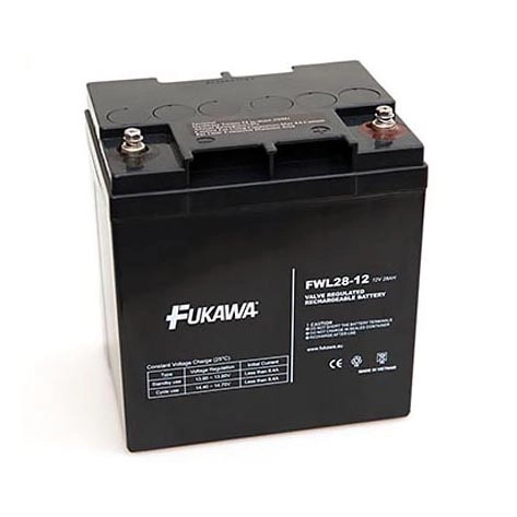 FUKAWA FWL 28-12 – Blybatteri 12V/28Ah, M5-gänga