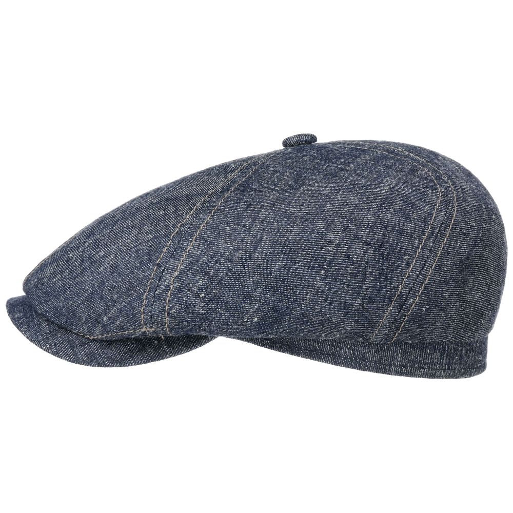 Stetson 6-panel Keps Linne/Silke – Blå ljung