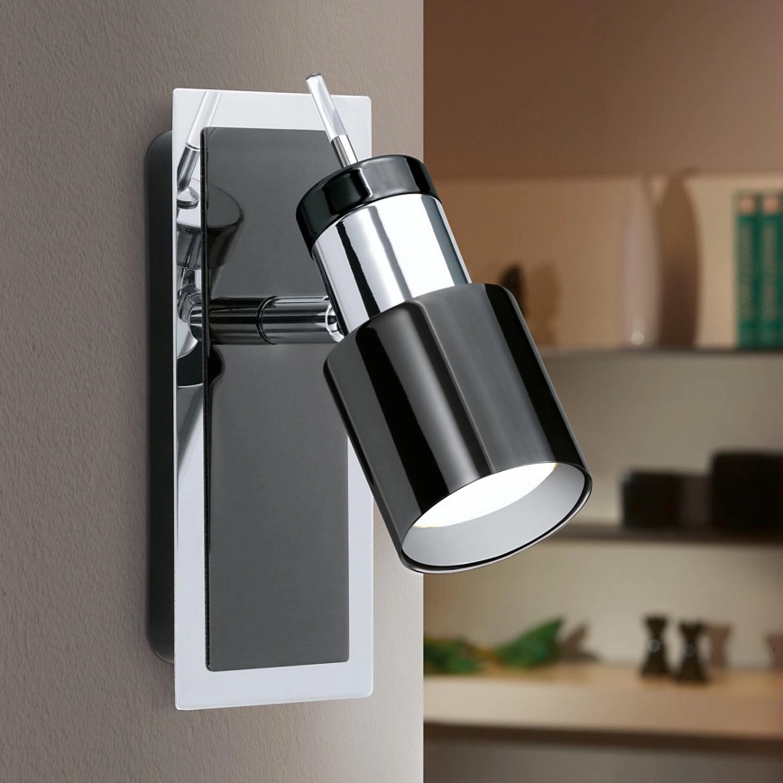 Eglo – LED spotlampa 1xGU10/5W/230V svart