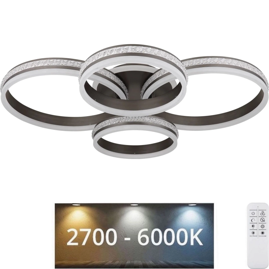 Globo – LED Dimbar taklampa LED/90W/230V 2700K-6000K + fjärrkontroll