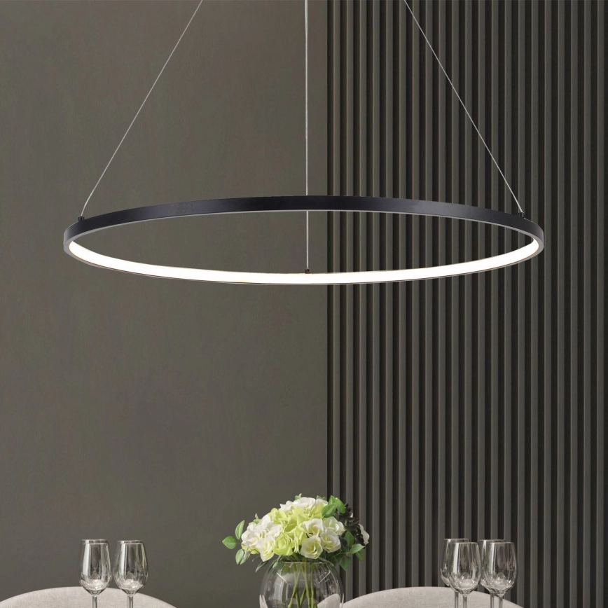 Zuma Line – LED ljuskrona med textilsladd LED/32W/230V 3000/4000/6000K diameter 60 cm svart