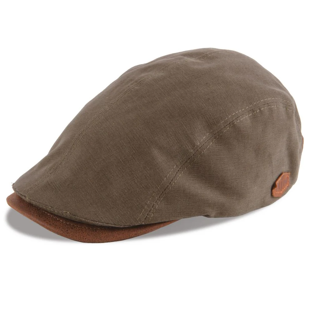 MJM Daffy 3 Cotton 4 Flat Cap – Green Cotton Damn Sixpence