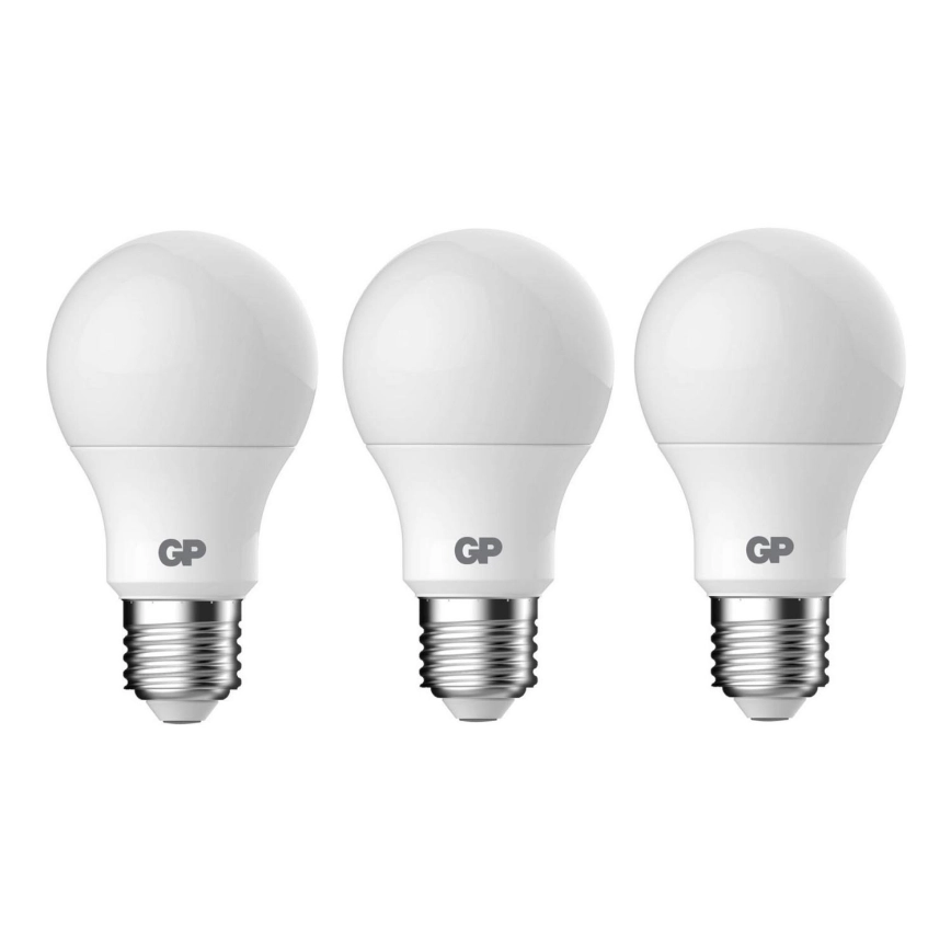 KIT 3x LED glödlampa A60 E27/8,6W/230V 2700K – GP