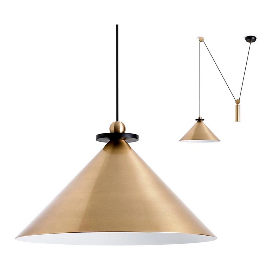 Redo 01-1545 – Ljuskrona med textilsladd KALIMBA 1xE27/42W/230V diameter 42 cm spindel brons