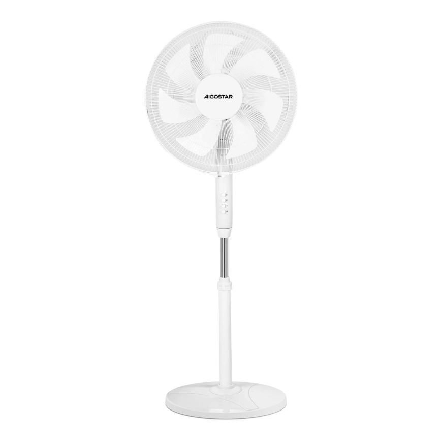 Aigostar – Golvfläkt 60W/230V vit