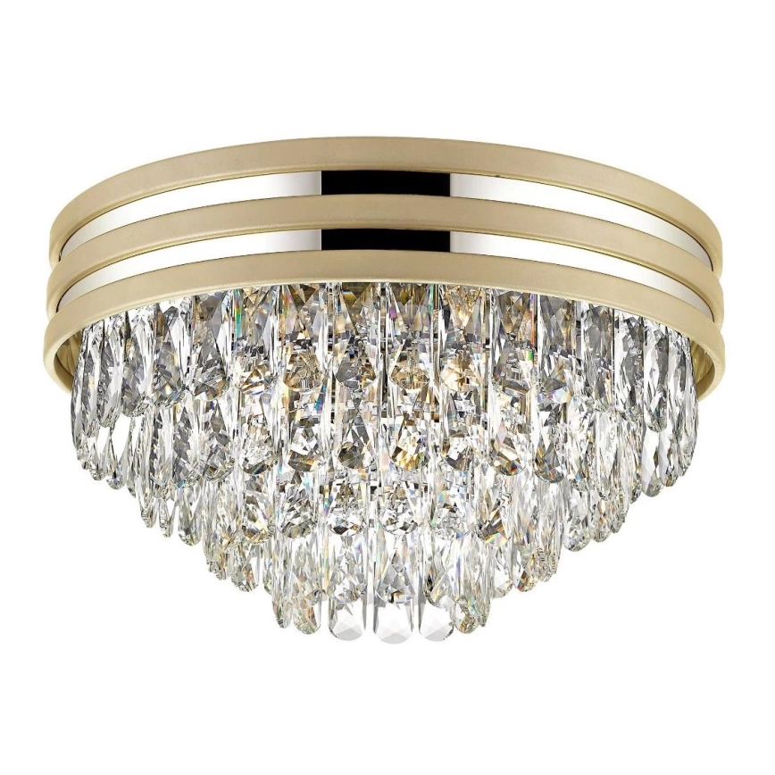 Zuma Line – Kristalltaklampa 5xE14/40W/230V guld