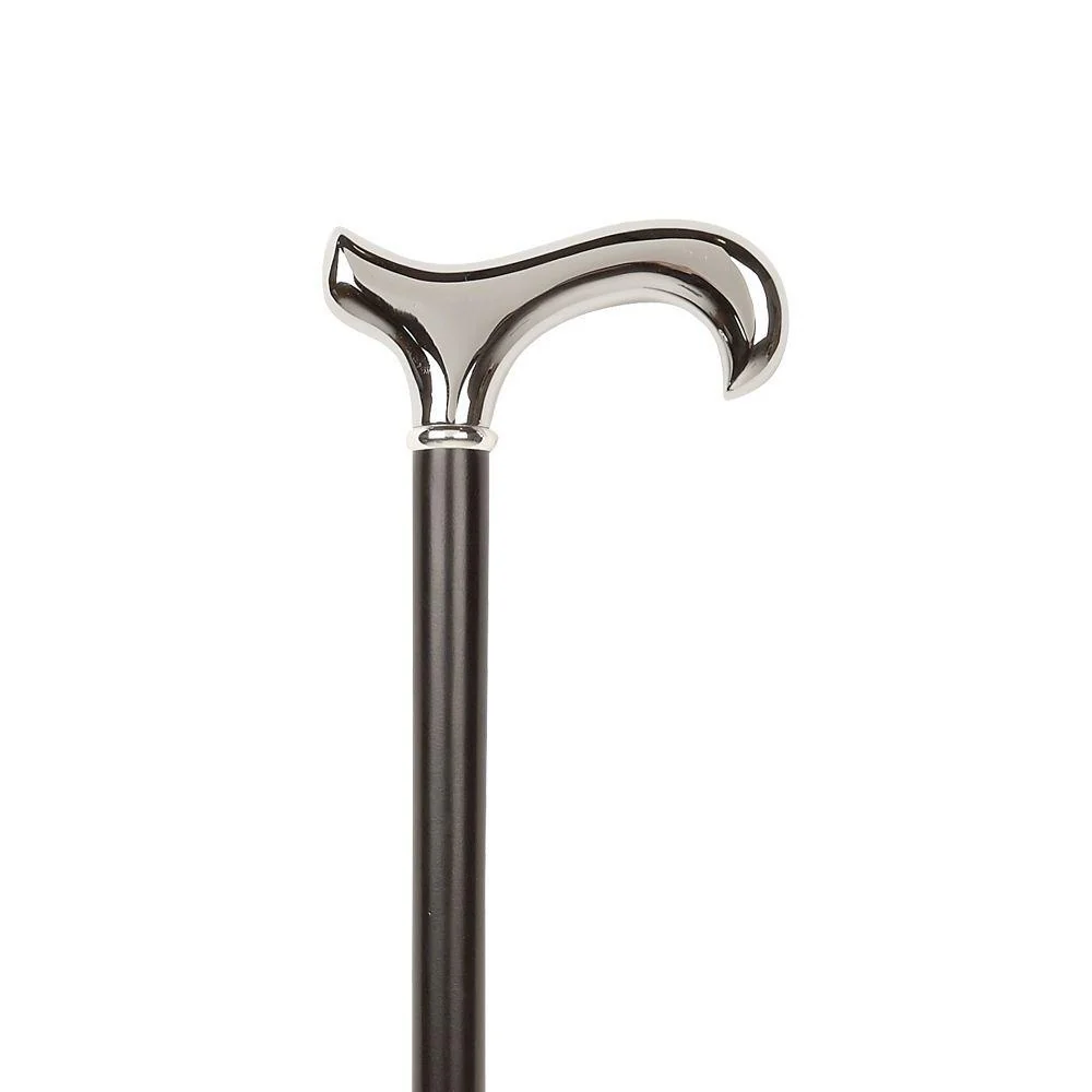 Walking stick Derby Handle Smooth Chrome