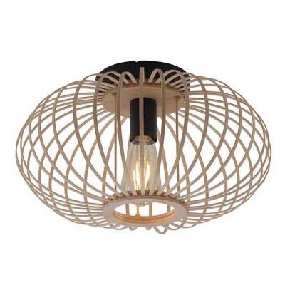 Leuchten Direkt 11410-79 – Fäst ljuskrona RACOON 1xE27/40W/230V diameter 40 cm Bambu