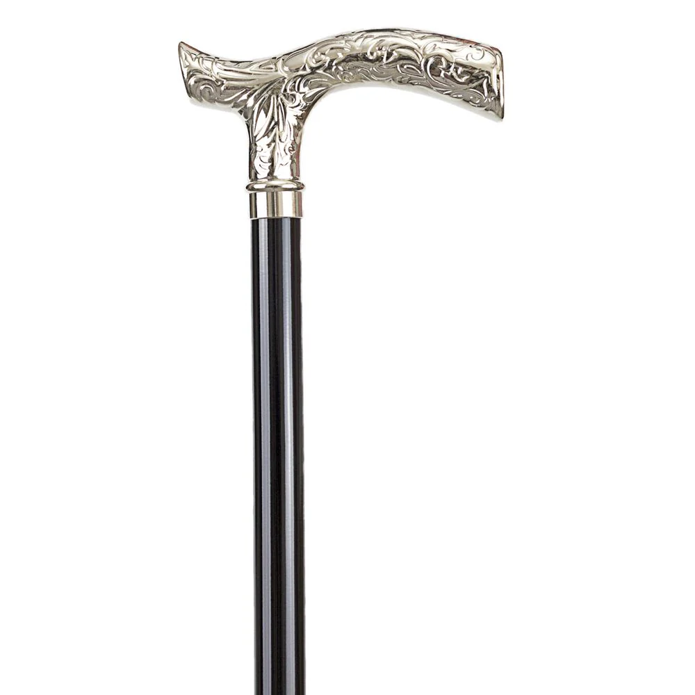 Elegant justerbar aluminiumkäpp – Crutch Paisley Chrome