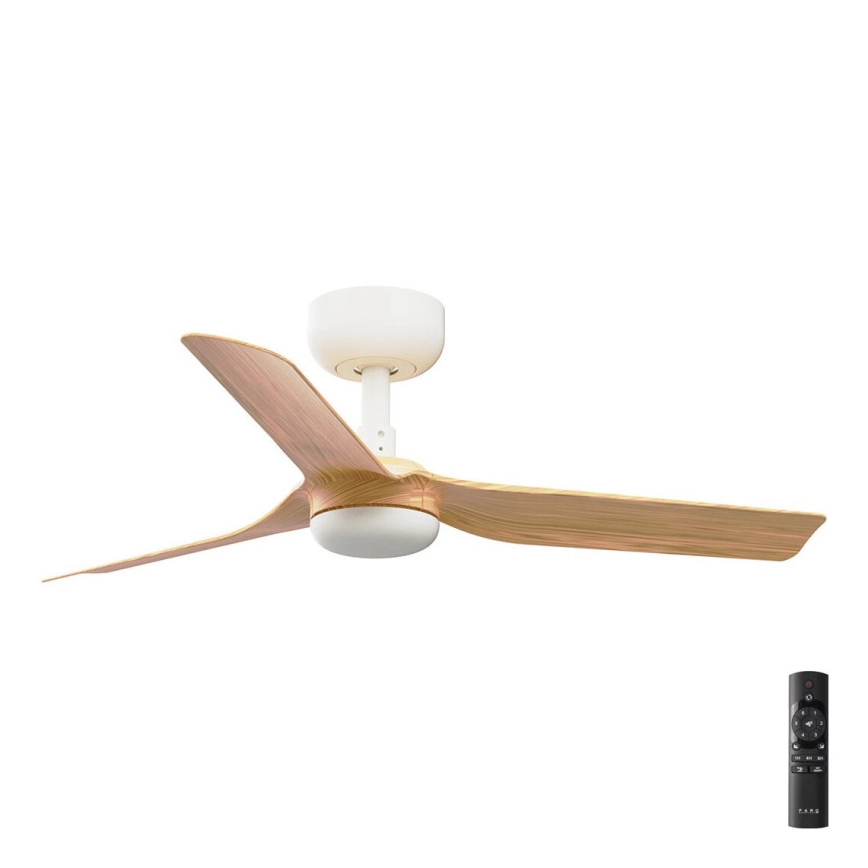 FARO 33821 – Takfläkt MINI PUNT S brun/vit Ø 90 cm + fjärrkontroll