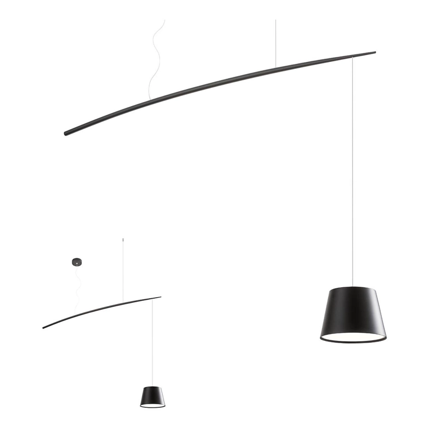 Redo 01-1498 – LED ljuskrona med textilsladd LOLLI LED/6W/230V svart