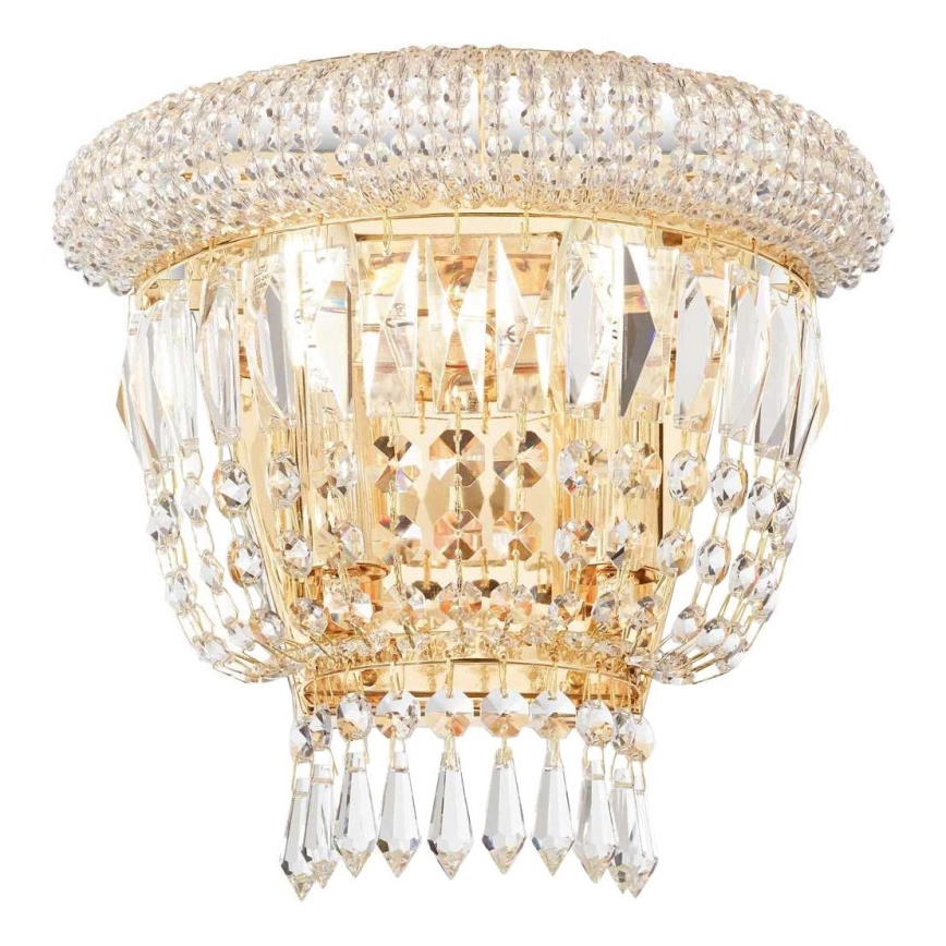 Ideal Lux – Vägglampa i kristall DUBAI 2xE14/28W/230V guld