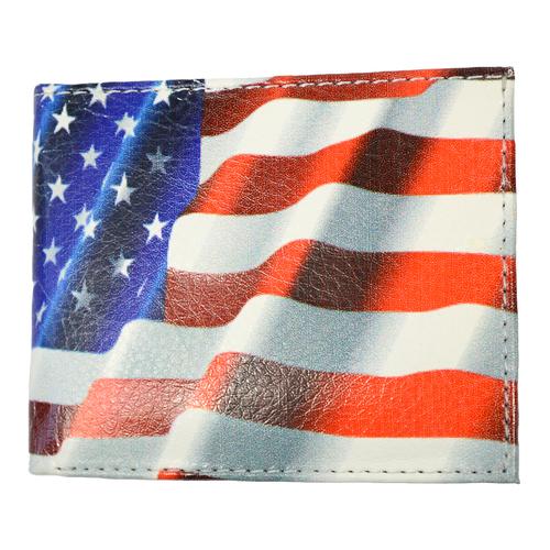 Bi-Fold plånbok Stars & Stripes i läder