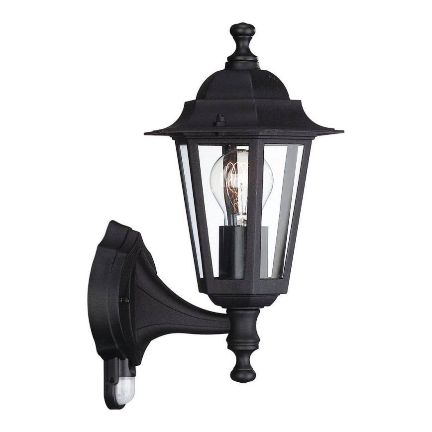 Philips – Utomhus vägglampa med sensor 1xE27/60W/230V IP44