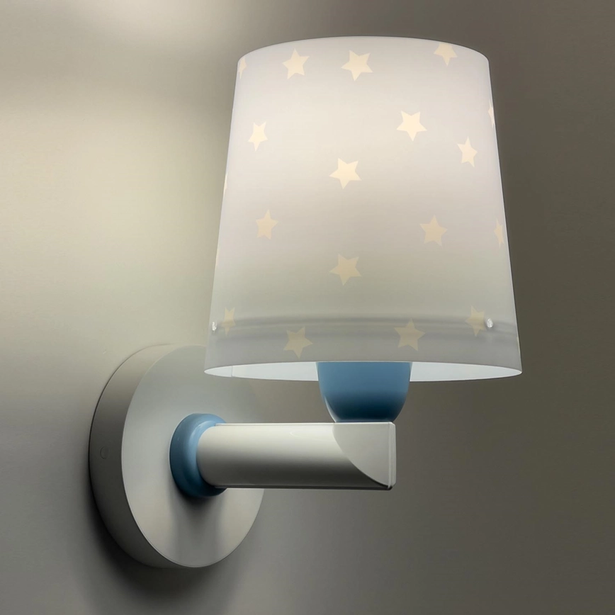 Dalber 82219T – Vägglampa för barn  STAR LIGHT 1xE27/60W/230V blå