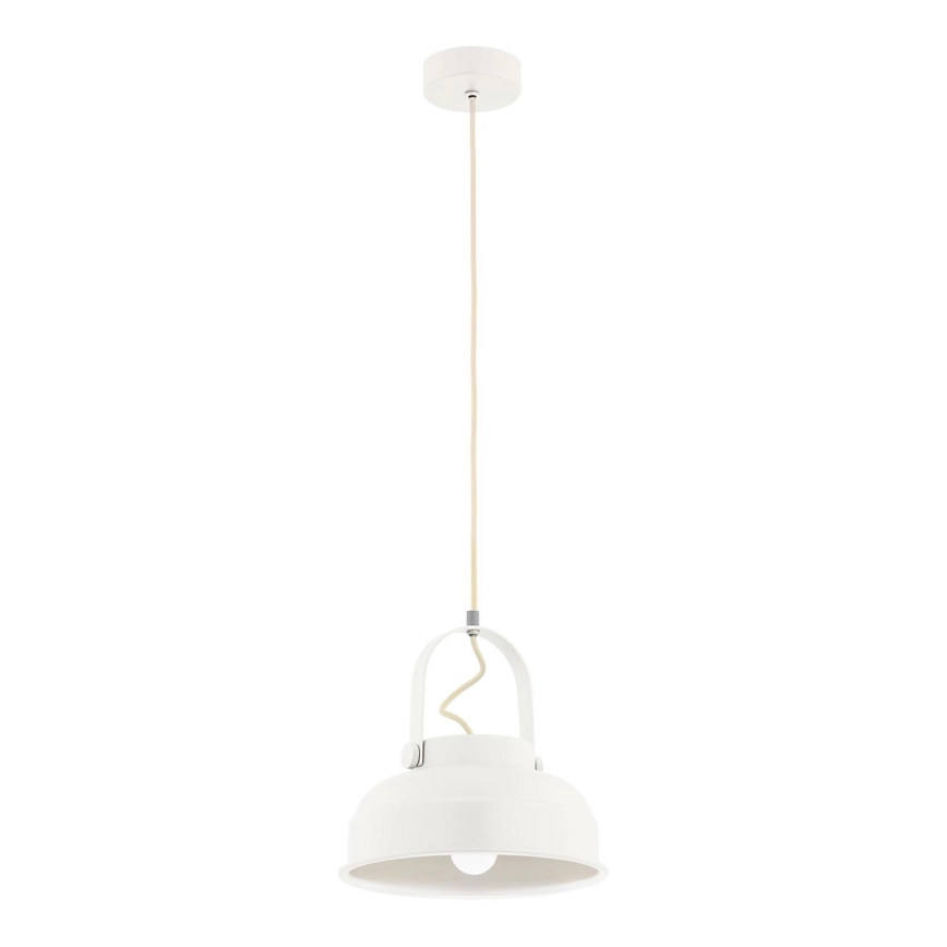 Argon 8284 – Ljuskrona med textilsladd DAKOTA 1xE27/15W/230V vit