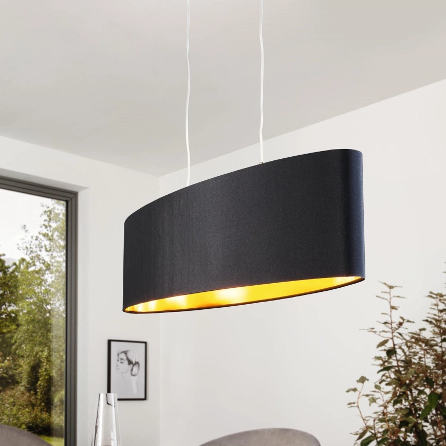 Eglo 31611 – Hängande Ljuskrona med snöre MASERLO 2xE27/60W/230V