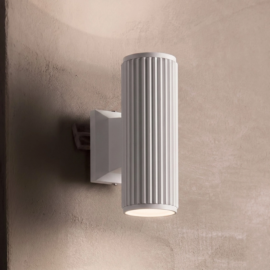 Ideal Lux – Vägglampa för utomhusbruk BASE 2xGU10/28W/230V IP44 vit