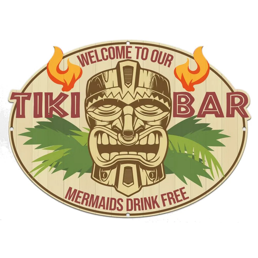 Retroworld Metallskylt TIKI BAR – 30 x 20 cm