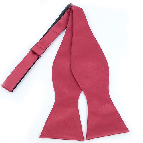 Burgundy Self-tie Butterfly