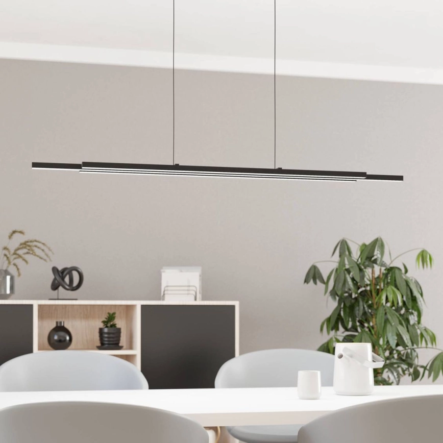 Eglo 31232 – LED ljuskrona med textilsladd CANNIGIONA LED/20,3W/230V svart