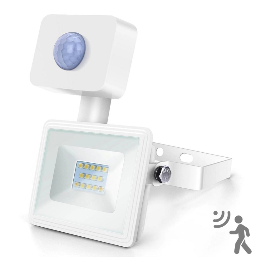 Aigostar – LED Strålkastare med sensor LED/10W/230V 4000K IP65 vit