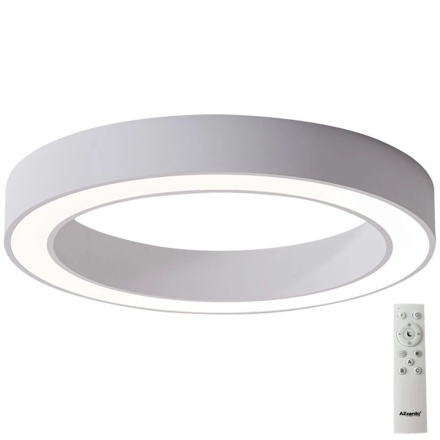 Azzardo AZ5040 – LED Dimbar taklampa MARCO LED/100W/230V vit + fjärrkontroll