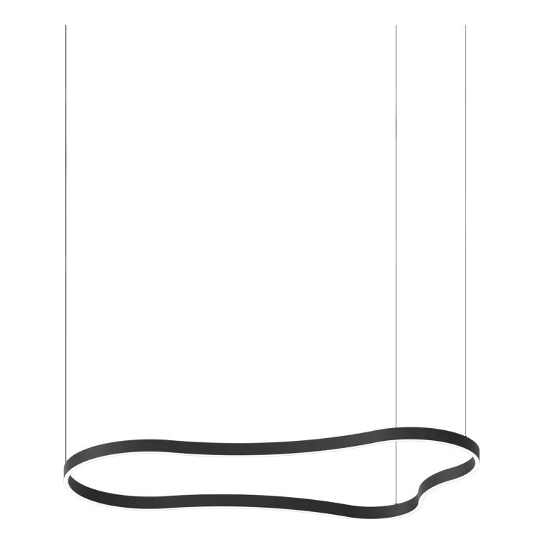 Ideal Lux – LED ljuskrona med textilsladd WAVES LED/54W/230V CRI 90 svart