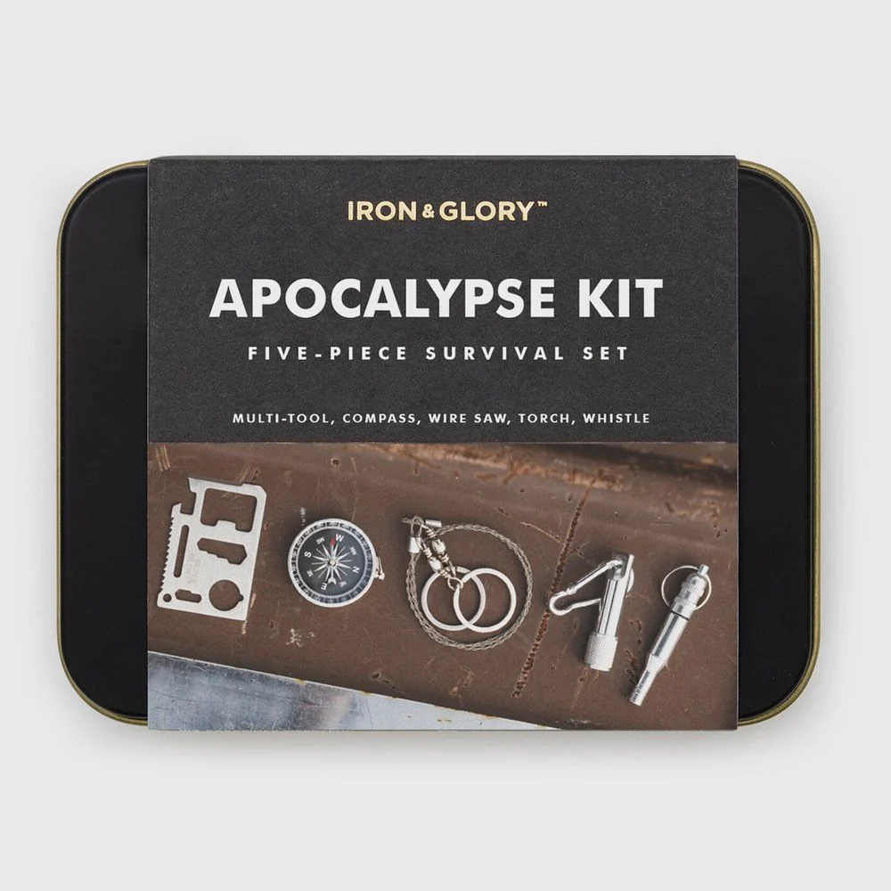 Apocalypse Survival Kit i presentförpackning av metall