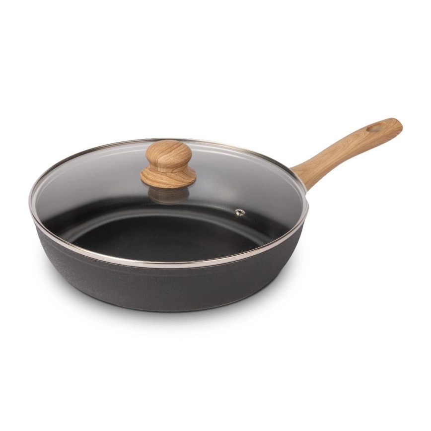 Lamart – Stekpanna med lock 28 cm svart/brun