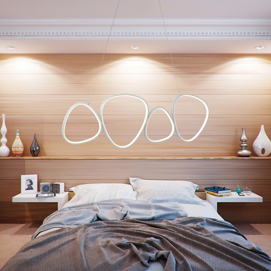 ONLI – LED ljuskrona med textilsladd ROMEO LED/48W/230V 4000K vit
