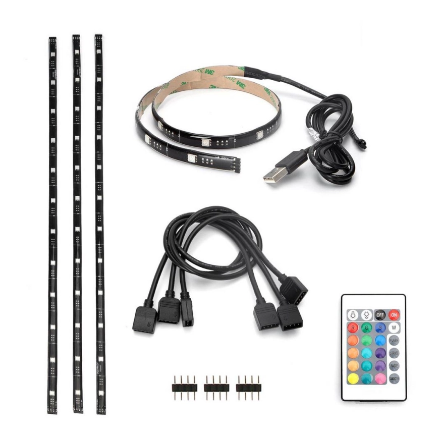 Aigostar – SET 4x LED RGB Dimbar slinga 0,5m LED/2,5W/5V IP65 + RC