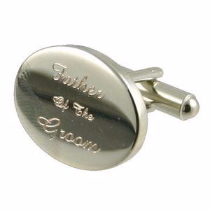 Bröllopsmanschettknappar – Silver – Brudgummens far