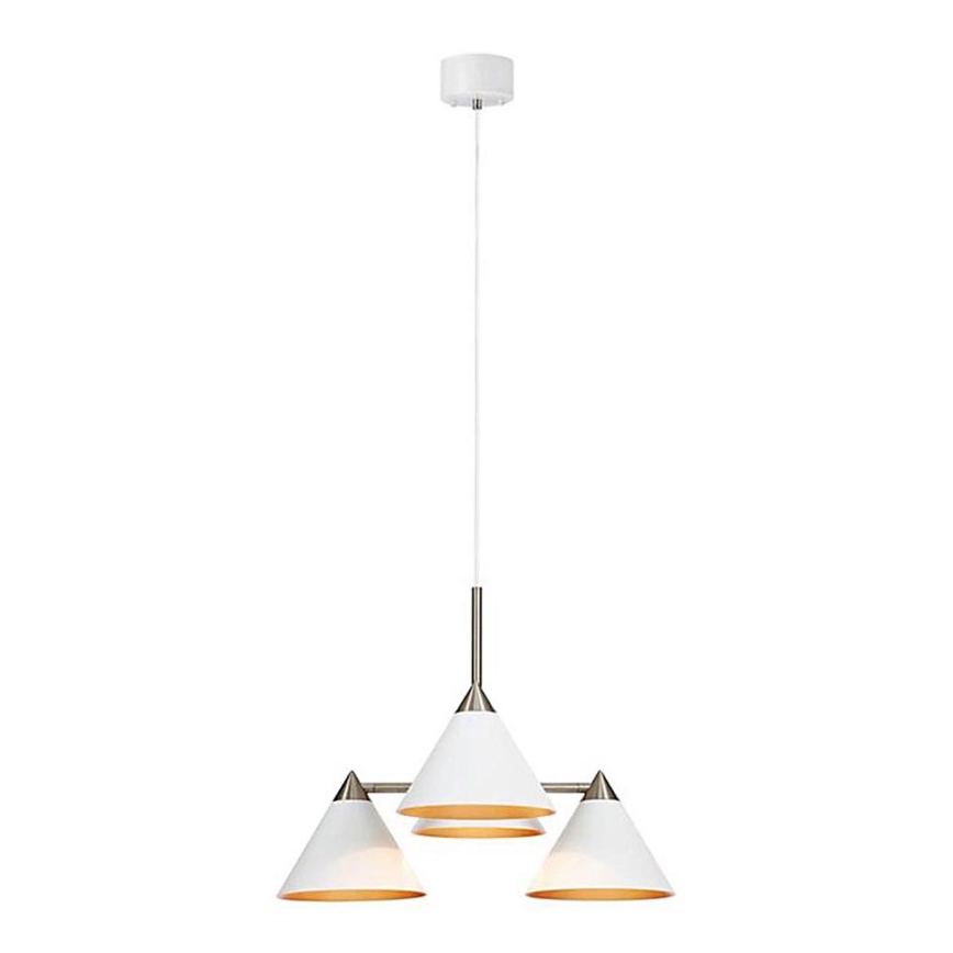 Markslöjd 108077 – Ljuskrona med snöre KLINT 4xE14/40W/230V vit